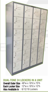 Dual-Tone 24 Lockers In A Unit Armour Hari Om Furnitures