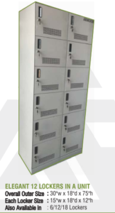 Elegant 12 Locker In A Unit Armour Hari Om Furnitures