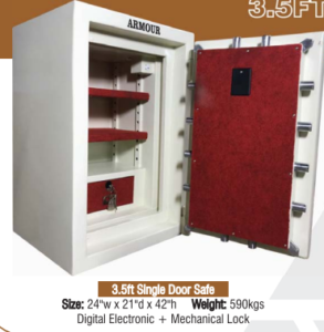 3.5ft Single Door Safe Armour Hari Om Furnitures