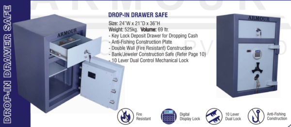 Drop-In Drawer Safe Armour Hari Om Furnitures