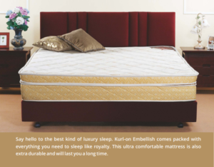 Embellish Mattress (8"Inch) Kurl-on Hari Om Furnitures