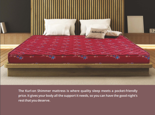 Shimmer Mattress 4 INCH Kurl-on Hari Om Furnitures