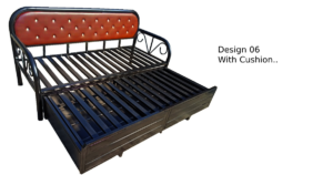 Sofa Cum Bed Metal with Cushion 02 Hari Om Furnitures