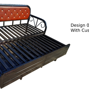 Sofa Cum Bed Metal with Cushion 02 Hari Om Furnitures