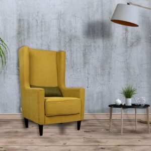 Kurl-on | MUSTARD YELLOW WING CHAIR Kurl-on Hari Om Furnitures