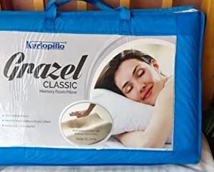 Kurl-On Grazel Classic Memory Foam Pillow, Single, White Size 24 X 16 ( 60.9 X 40.6 ) in cm Kurl-on Hari Om Furnitures